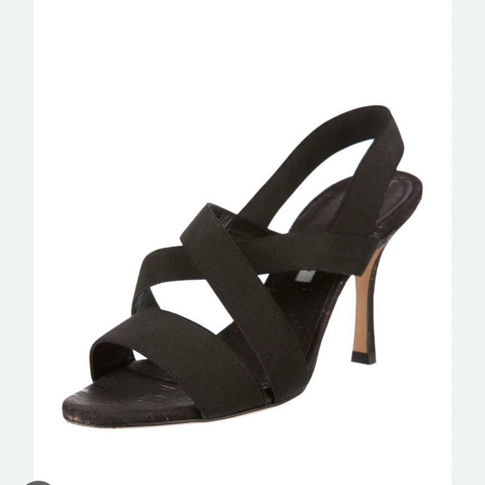 Manolo Blahnik Black Strappy Heels